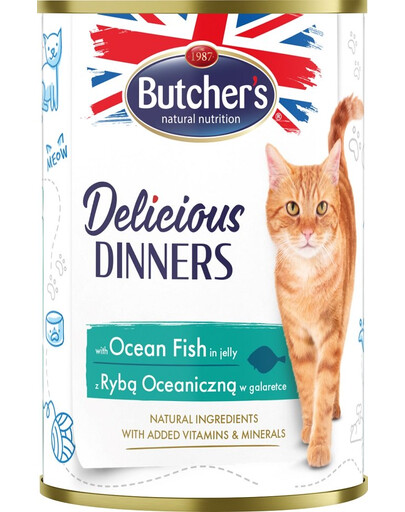 BUTCHER'S Delicious Dinners kassitoit tükid merekalaga marmelaadis 12x400g