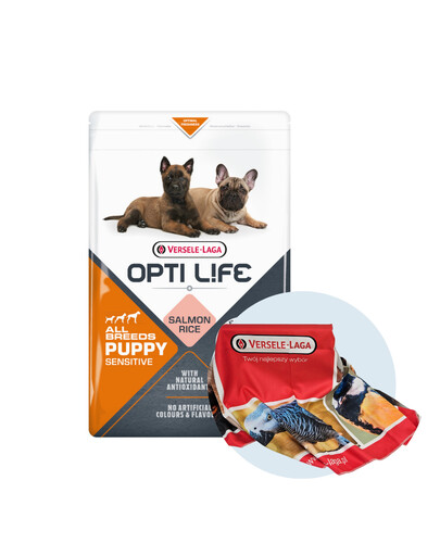 VERSELE-LAGA Opti Life Puppy Sensitive tundliku seedesüsteemiga kutsikatele Lõhe 12.5kg + rätik TASUTA