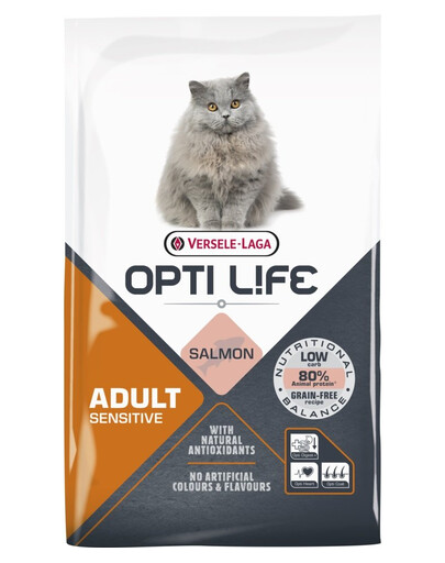 VERSELE-LAGA Opti Life Cat Adult Sensitive Salmon 7.5 kg tundlikele täiskasvanud kassidele