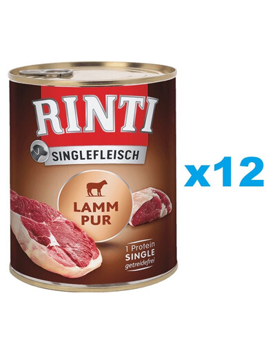 RINTI Singlefleisch Lamb Pure Monoproteiinne lambaliha 12x800 g