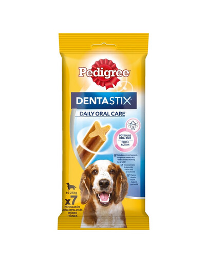 PEDIGREE DentaStix Daily Dental Care keskmist tõugu koertele hambaid hooldav maiuspala 180 g
