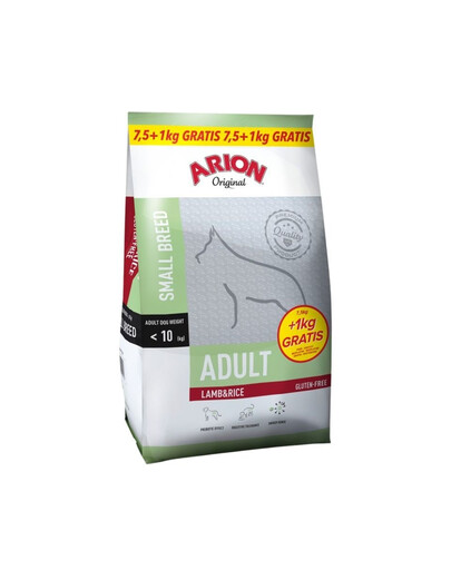 ARION Original Adult Small Lamb & Rice 7,5 kg + 1 kg tasuta