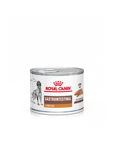 ROYAL CANIN Veterinary Gastrointestinal Madala rasvasisaldusega pasteet seedetrakti häiretega koertele 12 x 200 g dieetiline koeratoit
