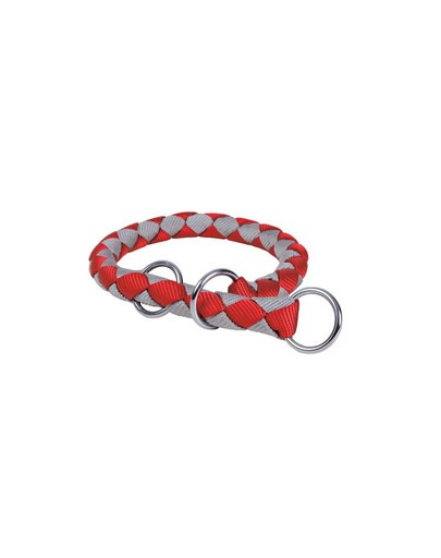 Trixie smaugiantis antkaklis "Cavo" 39 - 45 cm /  12 mm raudonas -  sidabrinis