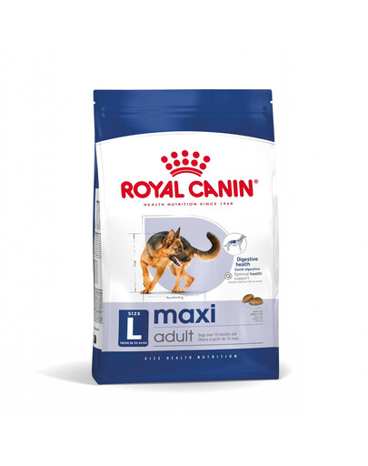 ROYAL CANIN Maxi Adult 10kg kuivtoit täiskasvanud koertele, kuni 5-aastastele, suurtele tõugudele.