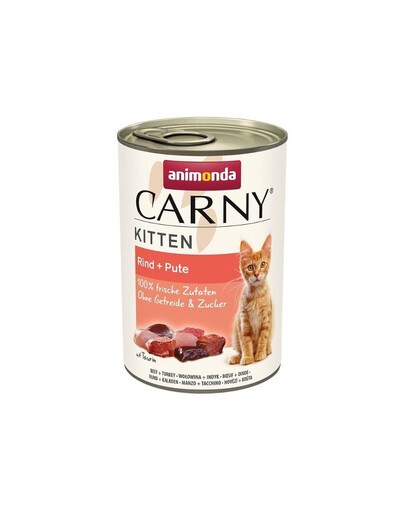 ANIMONDA Carny Kitten Beef&Turkey 400 g veiseliha ja kalkuniliha kassipoegadele