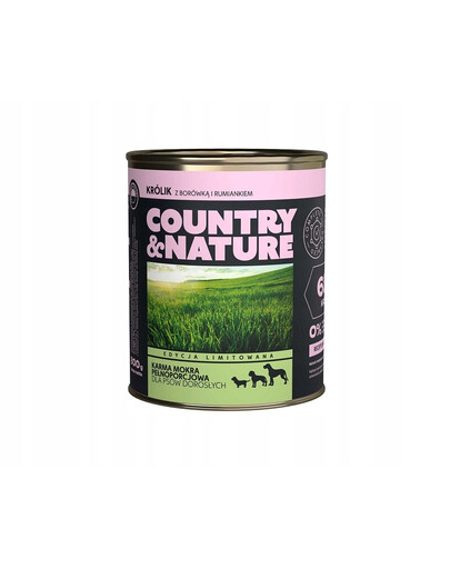 COUNTRY&NATURE Teraviljavaba küülikutoit 800 g