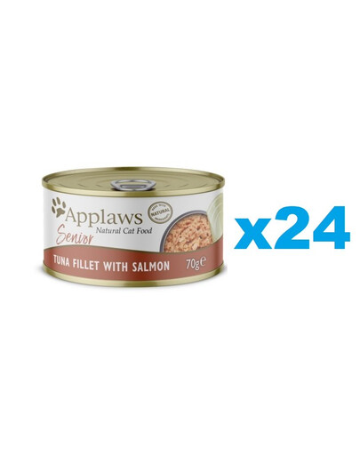 APPLAWS Cat Senior Tuna with Salmon in Jelly tuunikala lõhega želees eakatele 24x70g
