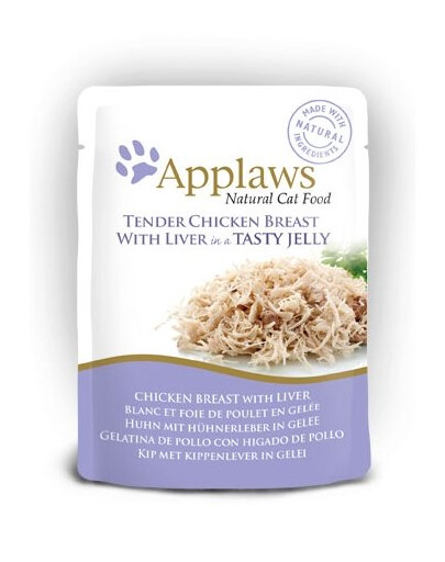 APPLAWS Cat Adult Pouch Chicken Breast with Liver in Jelly kana ja maks marmelaadis 16x70 g