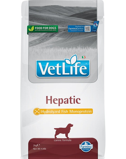 FARMINA Vet Life Hepatic täiskasvanud koertele maksafunktsiooni toetamiseks 2 kg