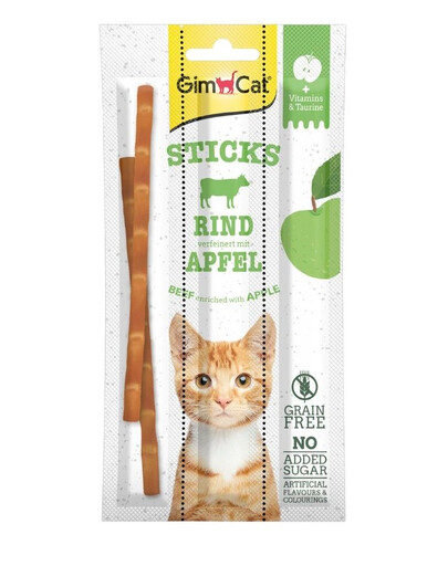 GIMCAT Sticks Beef&Apple 3tk veiseliha ja õunapulgad