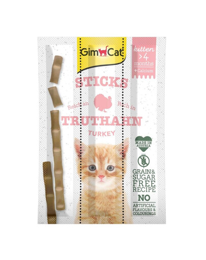 GIMCAT Sticks Kitten Turkey 3tk kalkunipulgad kassipoegadele