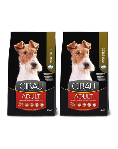 FARMINA Cibau Adult Mini toit täiskasvanud väikestele koertele 2 x 2,5 kg