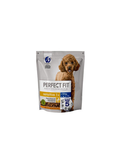 PERFECT FIT Sensitive 1+ Turkey-rich 5x825 g - kuivtoit täiskasvanud väikest tõugu koertele