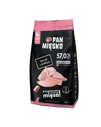 PAN MIĘSKO kassipoegadele kana- ja küülikutoit XS 1,6 kg