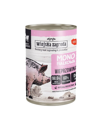 WIEJSKA ZAGRODA sealiha monoproteiinist märja kassitoit 400g