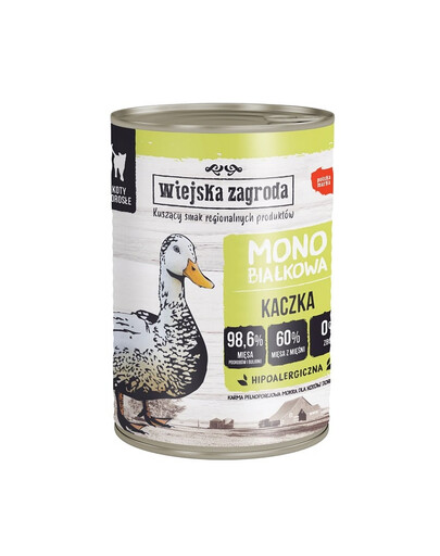 Kaczka monobiałkowa mokra karma dla kota 400g