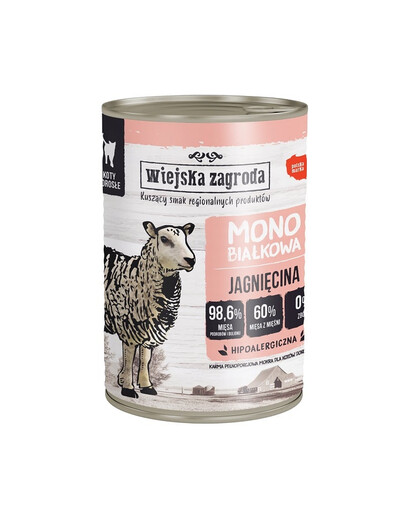WIEJSKA ZAGRODA Lambamonoproteiinist märja kassitoit 400g