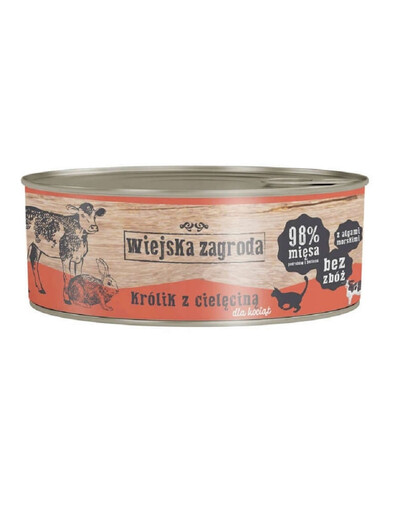 WIEJSKA ZAGRODA Kitten Küülik ja vasikaliha 85 g purk kassipoegadele