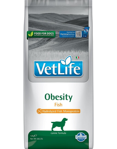 FARMINA Vet Life Obesity Fish dieettoit täiskasvanud koertele 12 kg