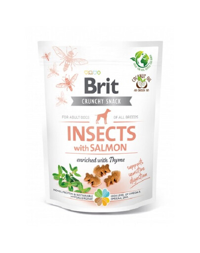 BRIT Care Dog Functional Snack Insect 3x200 g maiustab putukate ja lõhega