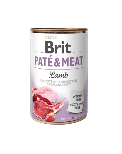 BRIT Pate&Meat lamb 400 g  lambalihapasteet koertele