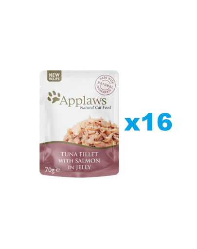 APPLAWS Cat Adult Pouch Tuna Fillet with Salmon in Jelly Филе тунца с лососем в желе 16x70 г
