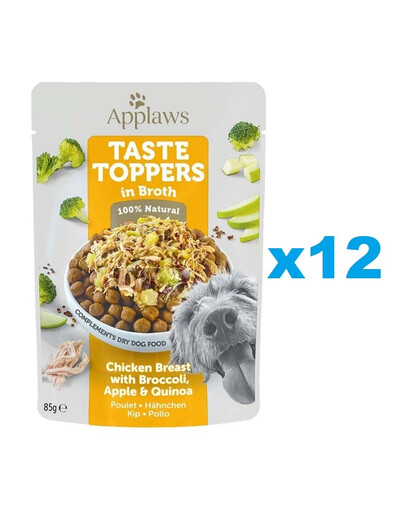 APPLAWS Taste Toppers Kana rind, brokoli ja kvinoa puljongis 12x85 g