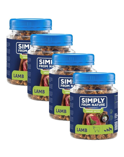 SIMPLY FROM NATURE Smart Bites Lambatreenerid koertele 4x130 g