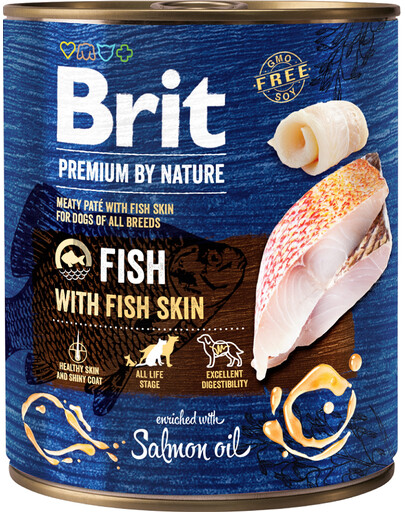 BRIT Premium by Nature Fish&Fish Skin 800 g kala ja kalanahk looduslik koeratoit
