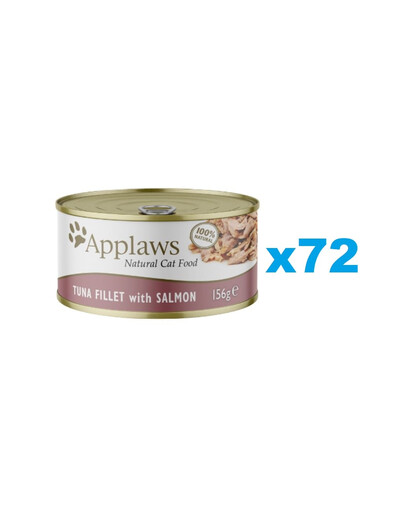 APPLAWS Cat Adult Tuna with Salmon in Broth тунец с лососем в бульоне 72x156 г