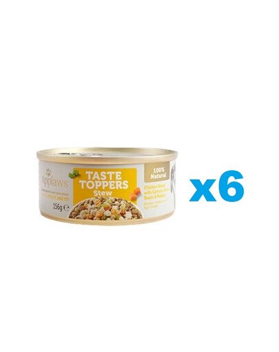 APPLAWS Taste Toppers Hautis kana ja porgandiga 6x156 g