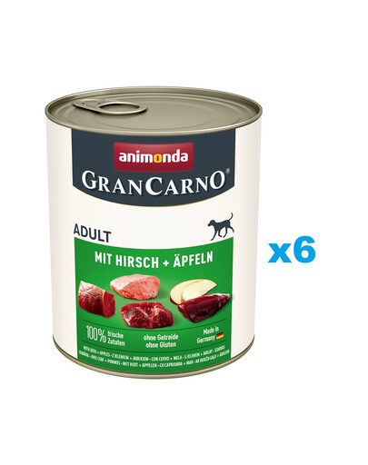 ANIMONDA GranCarno Adult sealiha hirveliha ja õunaga 6x800 g
