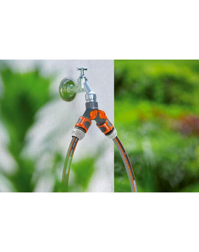 GARDENA OGS dvigubas vožtuvas su 1 "sriegiu ir 3/4" adapteriu