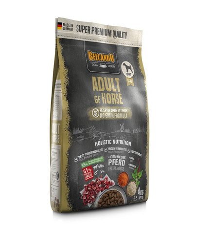 BELCANDO Adult Grain Free Horse 4 kg Täiskasvanutele teraviljavaba hobuseliha