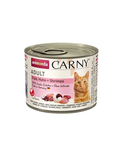 ANIMONDA Carny Adult kassidele kalkuni, kanaliha ja krevettidega 200 g