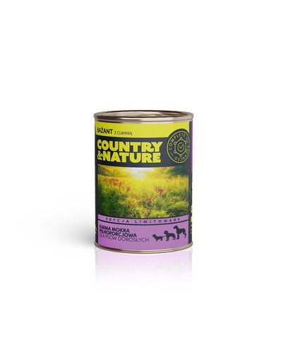 COUNTRY&NATURE Teravaba märgtoit Fasan suvikõrvitsaga 400 g