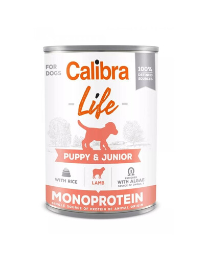 CALIBRA Dog Life Puppy&Junior Lamb with Rice 400 g lambaliha ja riisiga kutsikatele