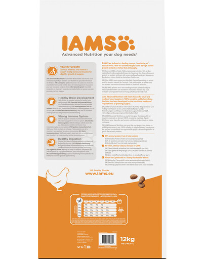 Iams Proactive Health Puppy & Junior Small & Medium Breed Chicken 12 kg