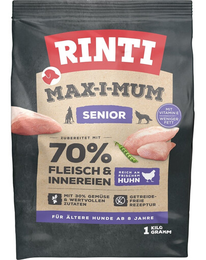 RINTI MAX-I-MUM Senior Chicken kanaga vanematele koertele 1 kg