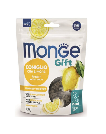 MONGE Monge Kingitus Super M koerale täiskasvanud küülik sidruniga 150 g