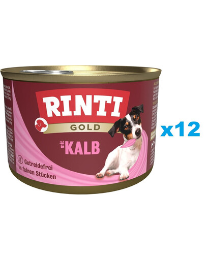 RINTI Gold Veal Mini Veal liha väikestele tõugu koertele 12x185 g
