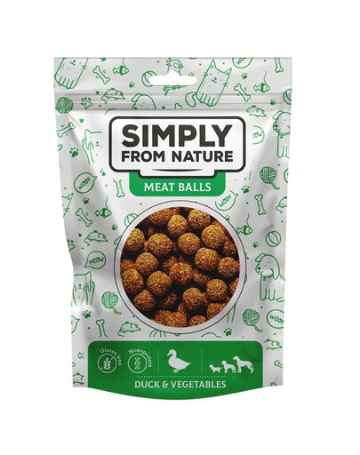 SIMPLY FROM NATURE Meat Balls Утино-овощные шарики для собак 5х80 г