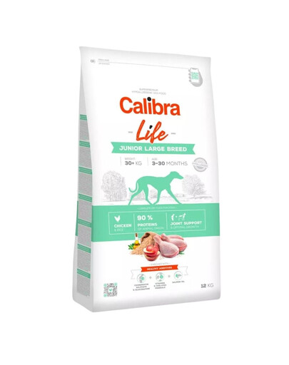 CALIBRA Dog Life Junior Large Breed Chicken 2,5 kg suurt tõugu kutsikatele kana