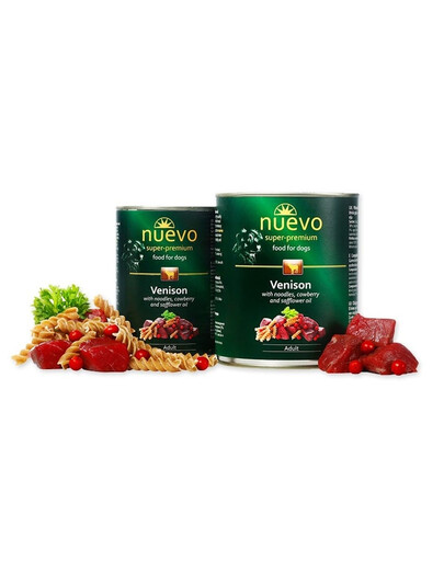 NUEVO Adult Hirve liha makaronide ja jõhvikatega 800 g