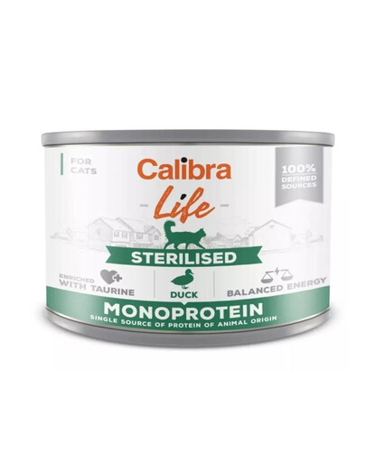 CALIBRA Cat Life Steriliseeritud part 200 g pardiga steriliseeritud kassidele