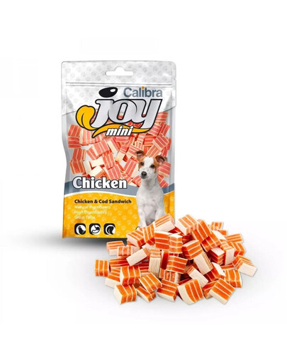 CALIBRA Dog Joy Mini Chicken&Cod Sandwich 70 g  väikesed kana- ja tursavõileivad