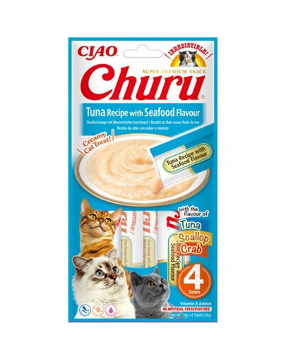 INABA Churu tuunikala mereandidega kassidele 4x14g