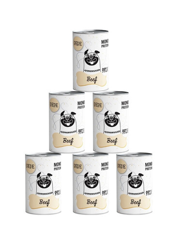 PAKA ZWIERZAKA PEPE Beef 99% (veiseliha) 6x400 g