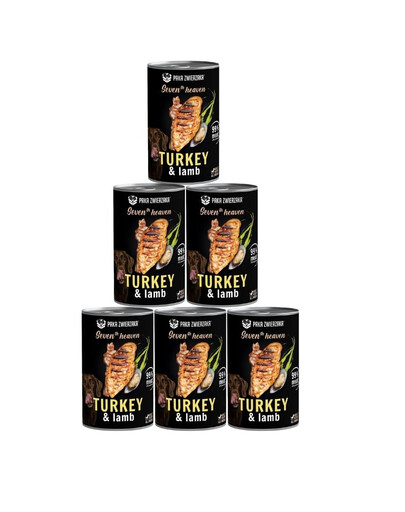 PAKA ZWIERZAKA Seventh Heaven Kalkun ja lambaliha(turkey&lamb) 6x400 g